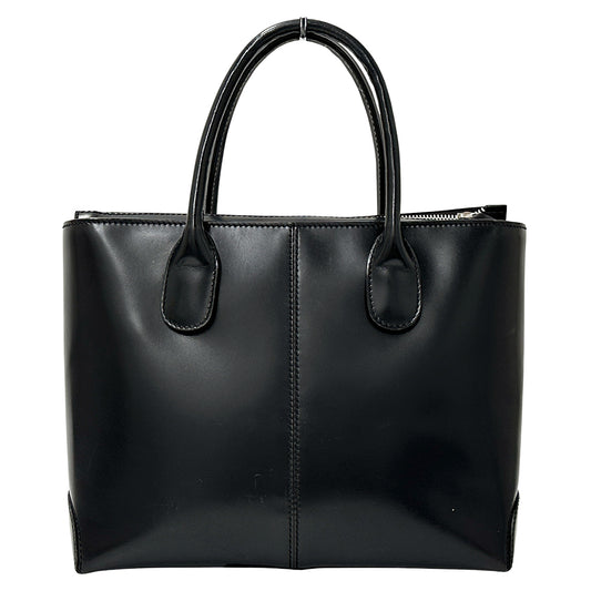 TOD’S トッズ トートバッグ ブラック レザー レディース 【中古】