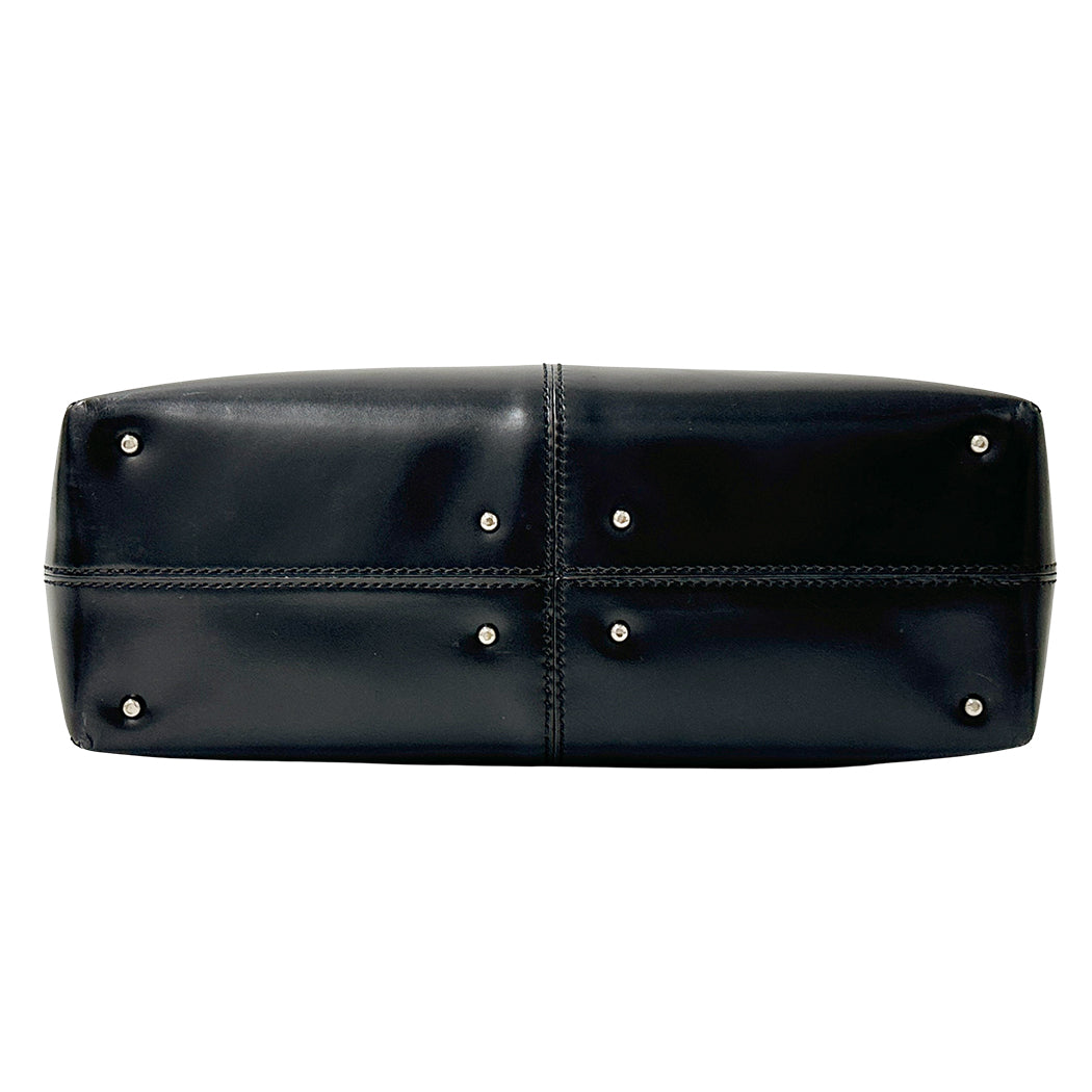 TOD’S トッズ トートバッグ ブラック レザー レディース 【中古】