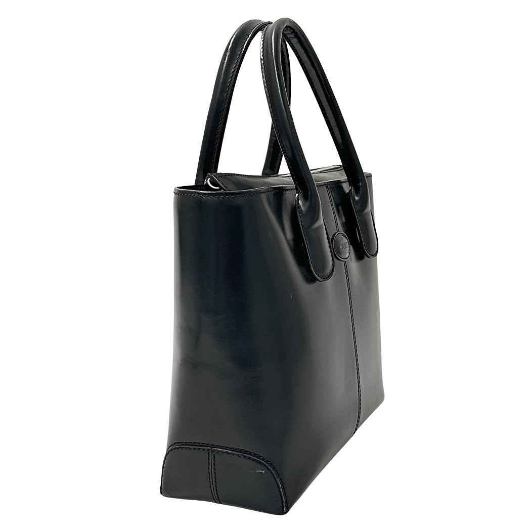 最終価格にしました TOD’S トッズ トートバッグ ブラック レザー 美品 TOD'S トッズ トートバッグ ブラック レザー レディース 【中古