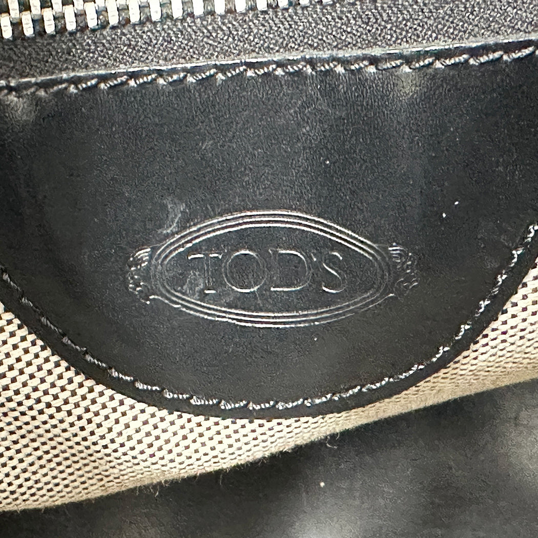 TOD’S トッズ トートバッグ ブラック レザー レディース 【中古】