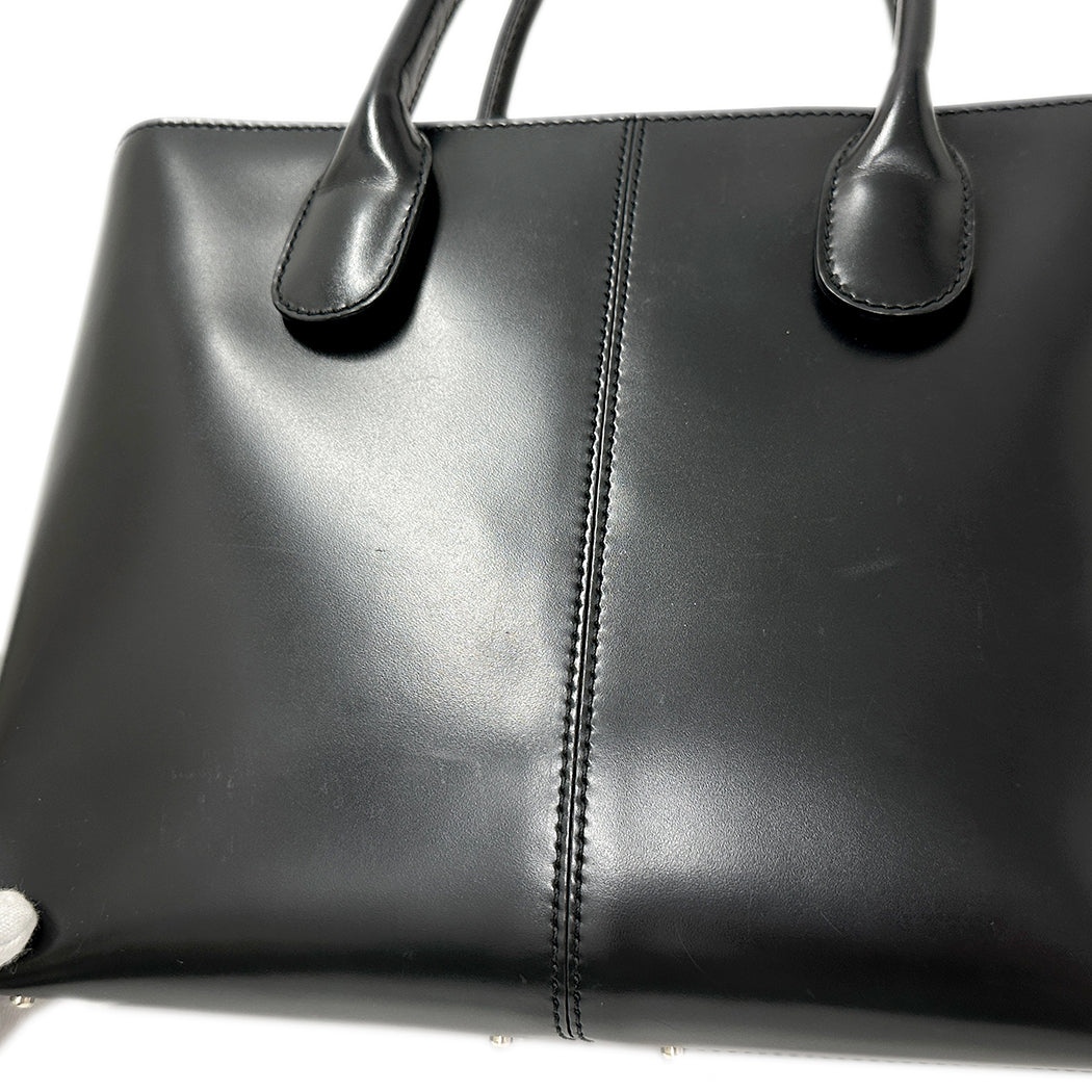 TOD’S トッズ トートバッグ ブラック レザー レディース 【中古】