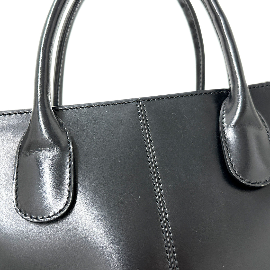 TOD’S トッズ トートバッグ ブラック レザー レディース 【中古】