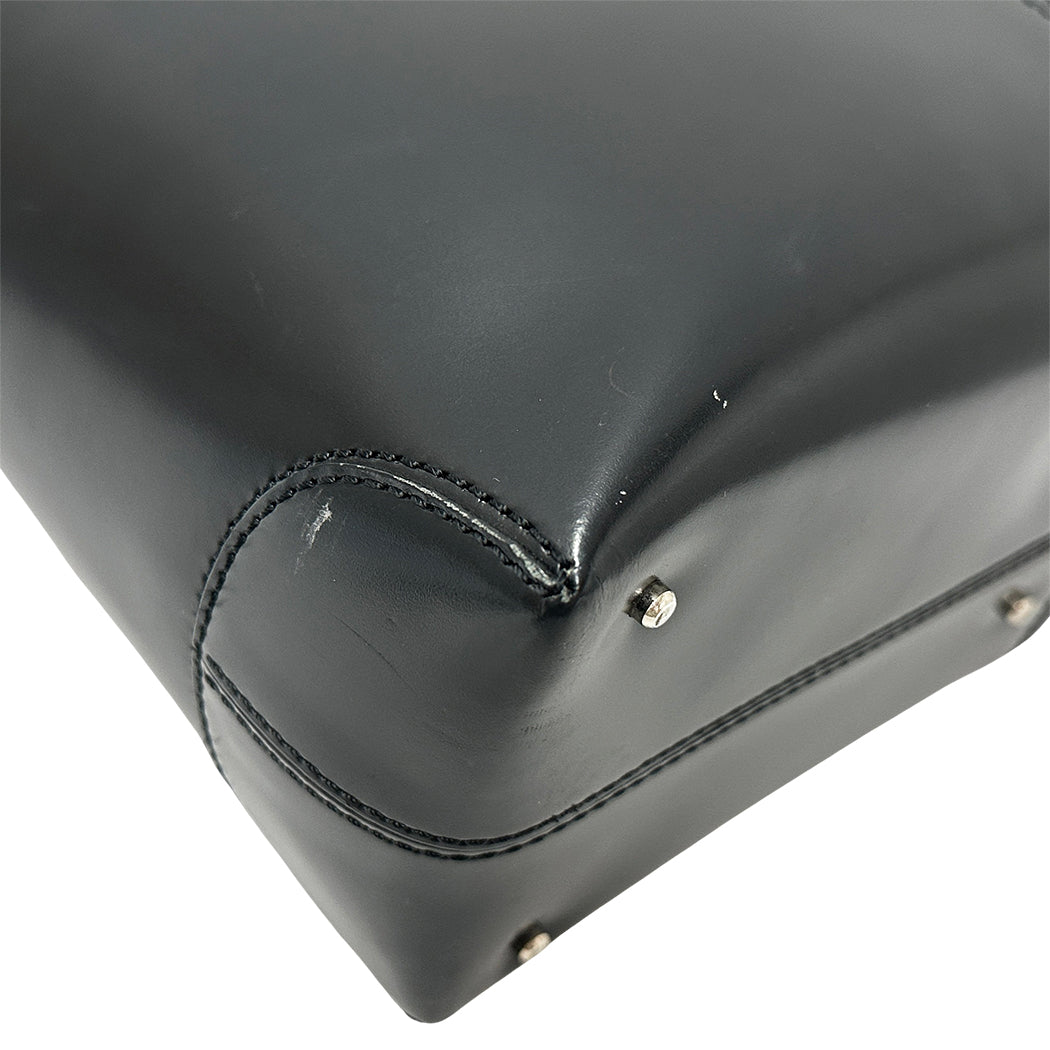 TOD’S トッズ トートバッグ ブラック レザー レディース 【中古】
