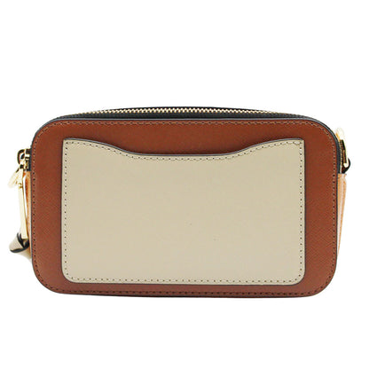 MARC JACOBS マークジェイコブス スナップショット ショルダーバッグ ブラウン イエロー レザー レディース 【中古】