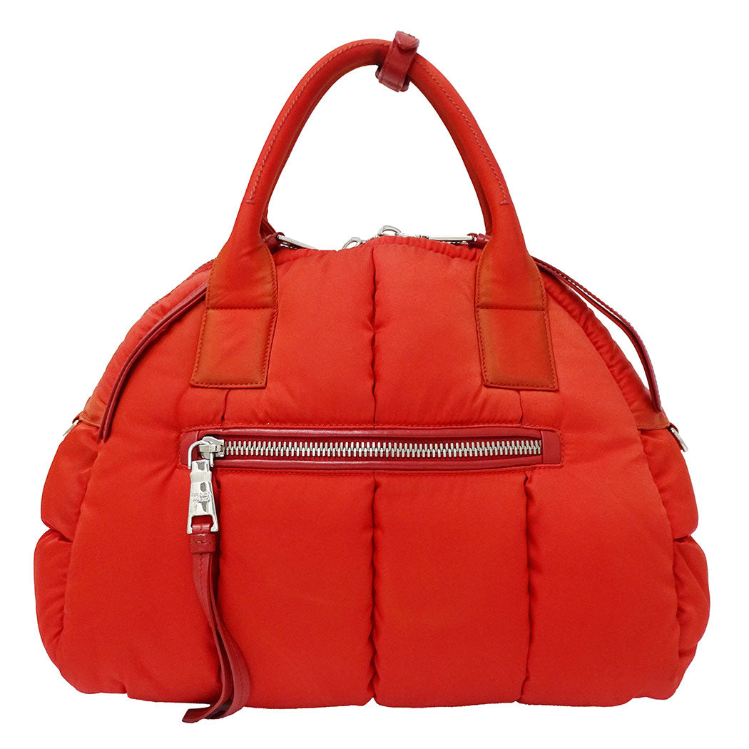 PRADA プラダ テスートボンバー 2wayバッグ レッド BL0881 ナイロン レディース 【中古】