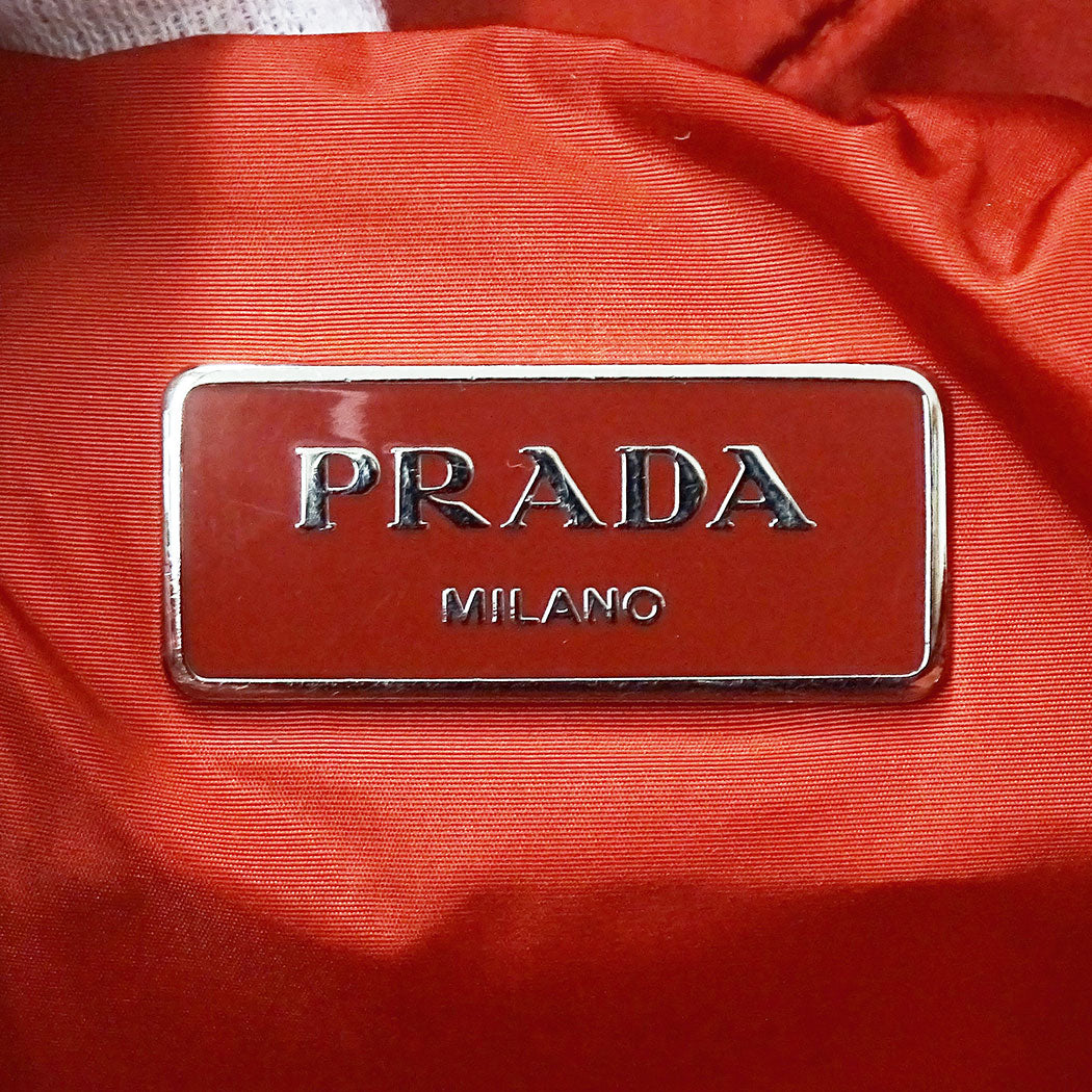 PRADA プラダ テスートボンバー 2wayバッグ レッド BL0881 ナイロン レディース 【中古】