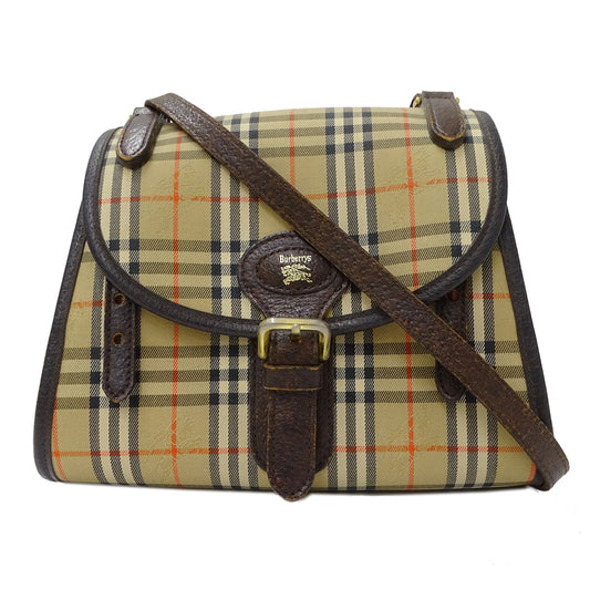 Burberrys バーバリーズ ショルダーバッグ ブラウン ベージュ キャンバス レディース 【中古】