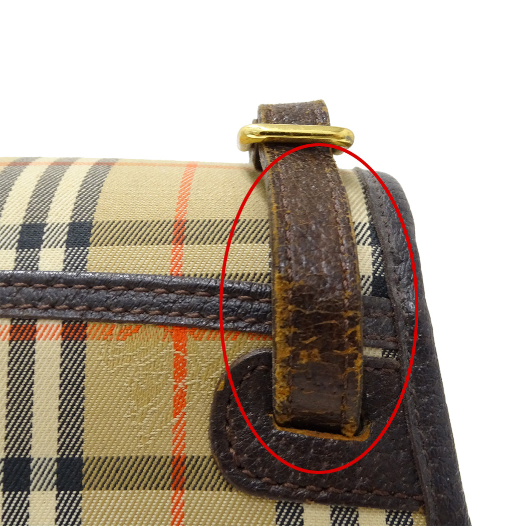 Burberrys バーバリーズ ショルダーバッグ ブラウン ベージュ キャンバス レディース 【中古】