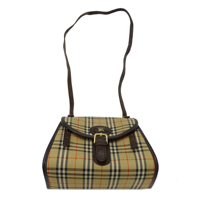 Burberrys バーバリーズ ショルダーバッグ ブラウン ベージュ キャンバス レディース 【中古】