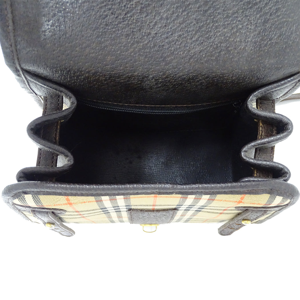 Burberrys バーバリーズ ショルダーバッグ ブラウン ベージュ キャンバス レディース 【中古】