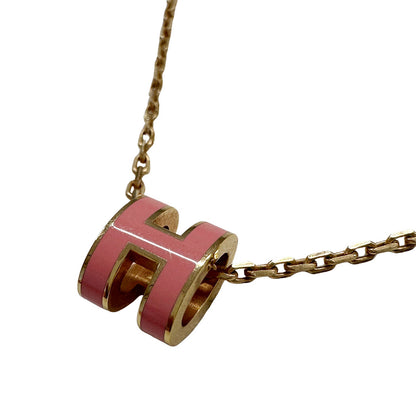 HERMES エルメス ポップ アッシュ ネックレス メタル ピンク ゴールド レディース 【中古】