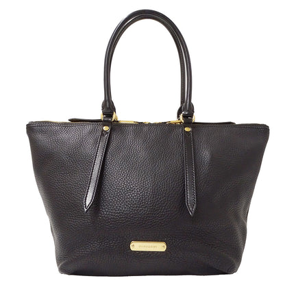BURBERRY バーバリー トートバッグ ブラック レザー レディース 【中古】