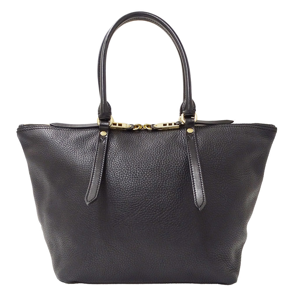 BURBERRY バーバリー トートバッグ ブラック レザー レディース 【中古】