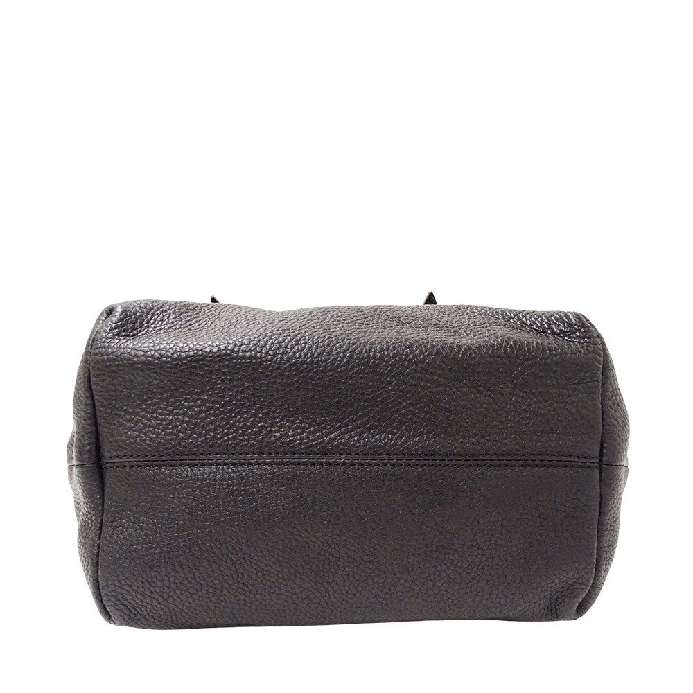 BURBERRY バーバリー トートバッグ ブラック レザー レディース 【中古】