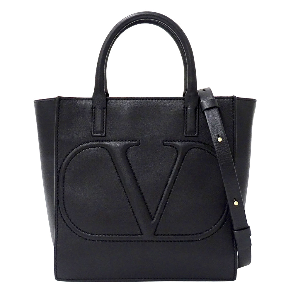 Valentino Garavani ヴァレンティノ・ガラヴァーニ 2wayバッグ ブラック レザー レディース 【中古】