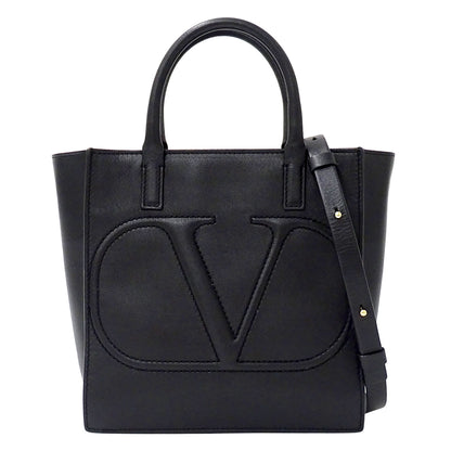 Valentino Garavani ヴァレンティノ・ガラヴァーニ 2wayバッグ ブラック レザー レディース 【中古】