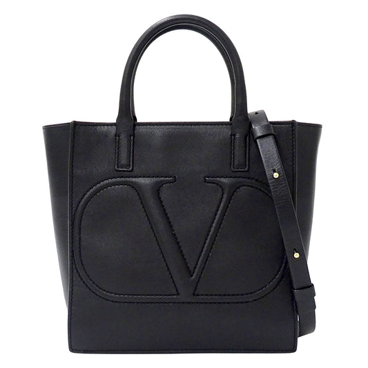 Valentino Garavani ヴァレンティノ・ガラヴァーニ 2wayバッグ ブラック レザー レディース 【中古】