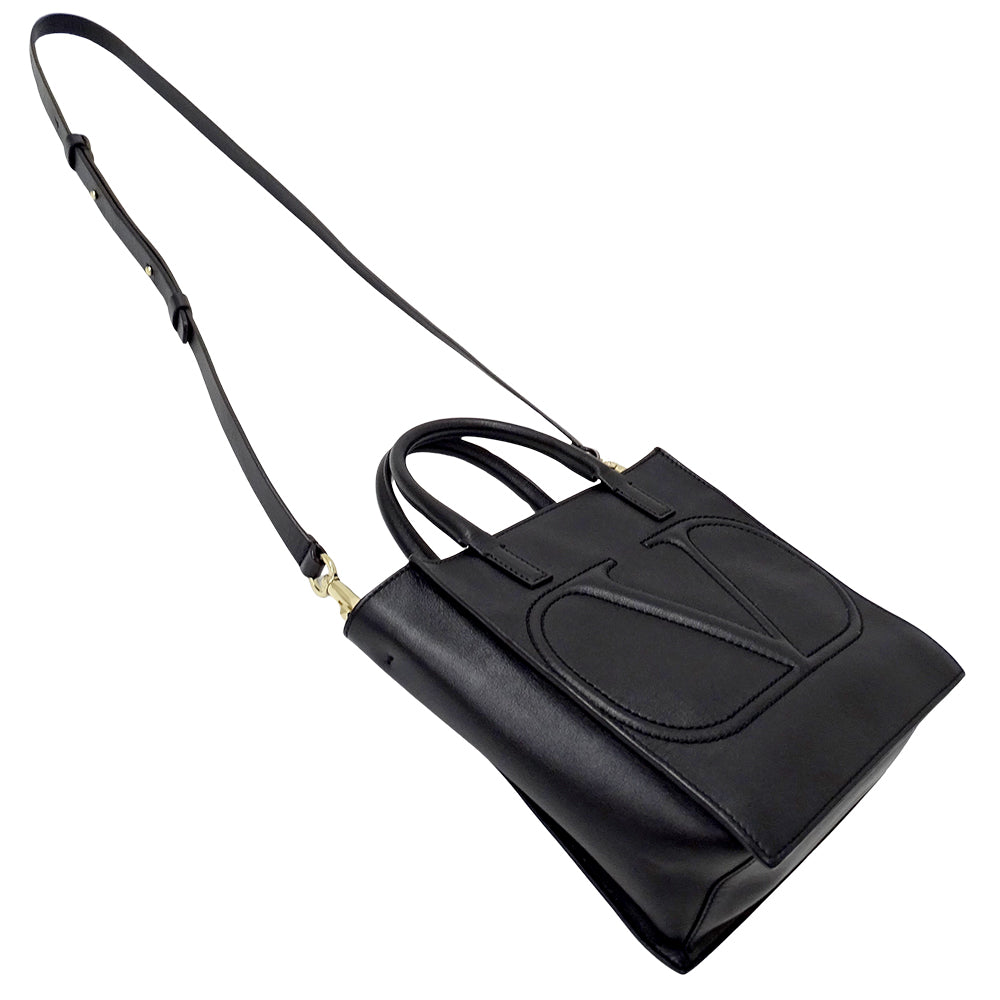 Valentino Garavani ヴァレンティノ・ガラヴァーニ 2wayバッグ ブラック レザー レディース 【中古】