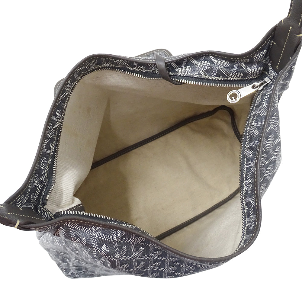 GOYARD ゴヤール ボエム ホーボーバッグ ショルダーバッグ グレー コーティングキャンバス レディース 【中古】