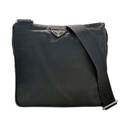 PRADA プラダ ショルダーバッグ ブラック ナイロン メンズ 【中古】