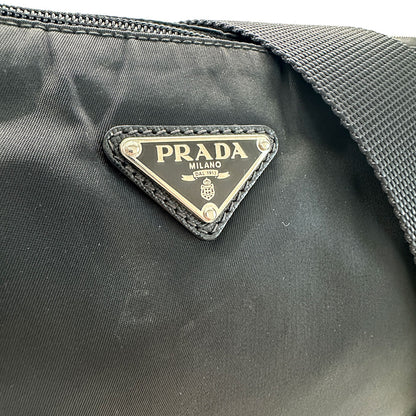 PRADA プラダ ショルダーバッグ ブラック ナイロン メンズ 【中古】