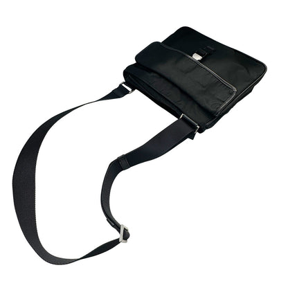 PRADA プラダ ショルダーバッグ ブラック ナイロン メンズ 【中古】