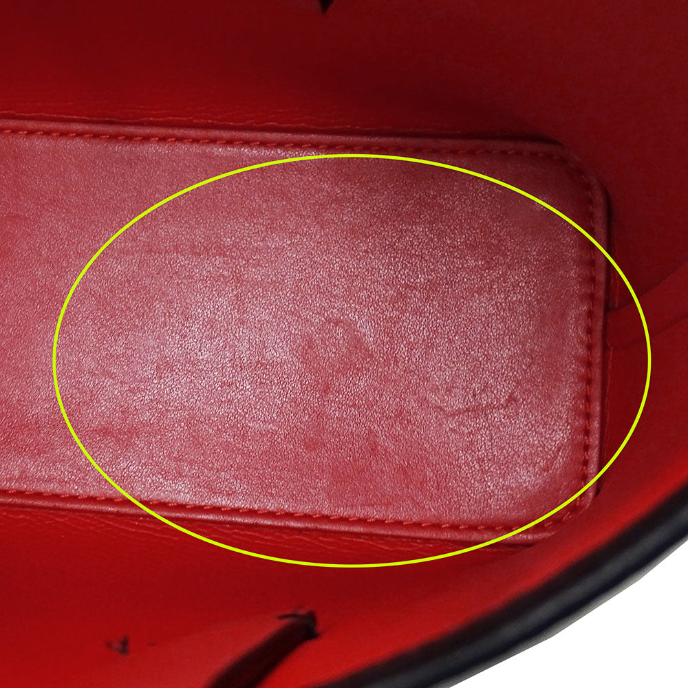 Christian Louboutin クリスチャンルブタン カバタ ミニ 2wayバッグ ブラック レッド レザー レディース 【中古】