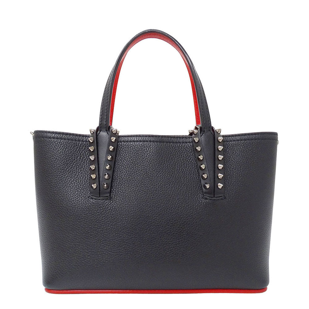 Christian Louboutin クリスチャンルブタン カバタ ミニ 2wayバッグ ブラック レッド レザー レディース 【中古】