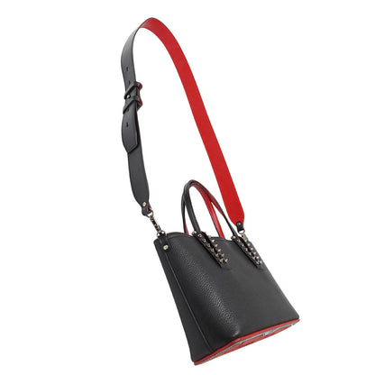Christian Louboutin クリスチャンルブタン カバタ ミニ 2wayバッグ ブラック レッド レザー レディース 【中古】