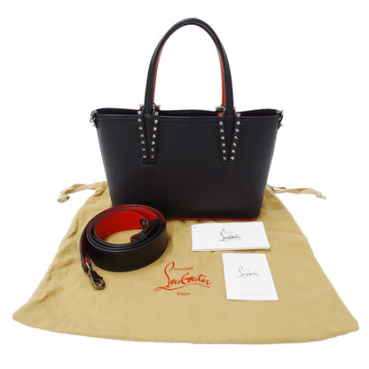 Christian Louboutin クリスチャンルブタン カバタ ミニ 2wayバッグ ブラック レッド レザー レディース 【中古】