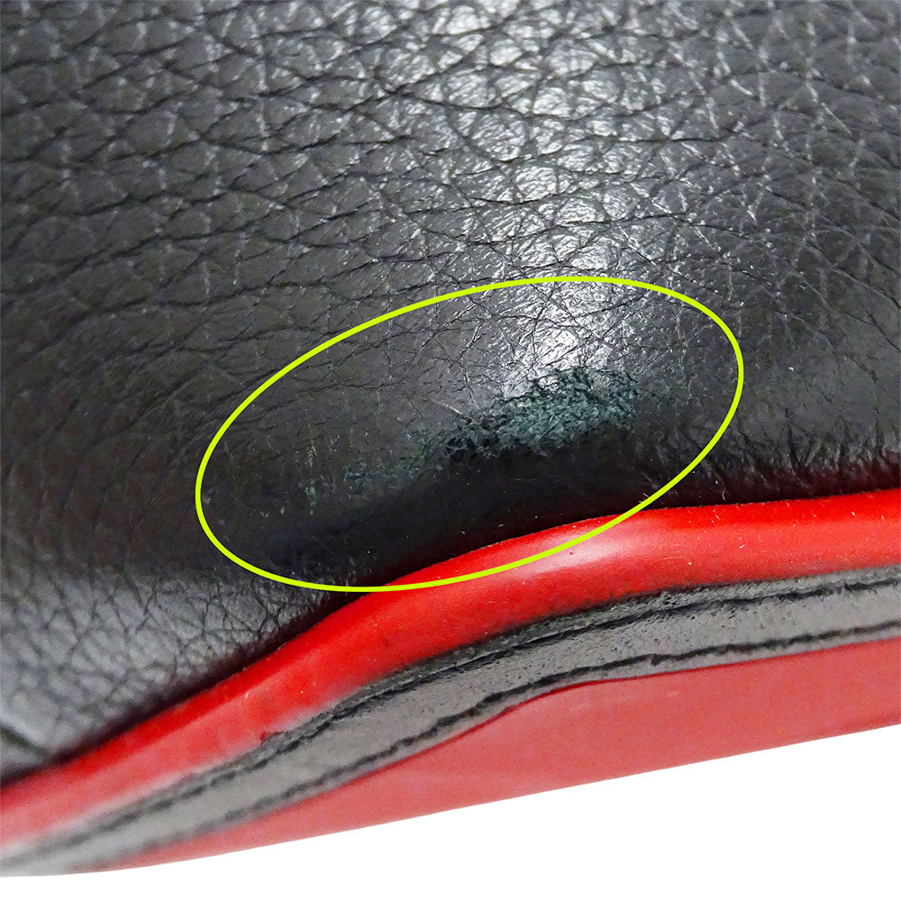 Christian Louboutin クリスチャンルブタン カバタ ミニ 2wayバッグ ブラック レッド レザー レディース 【中古】