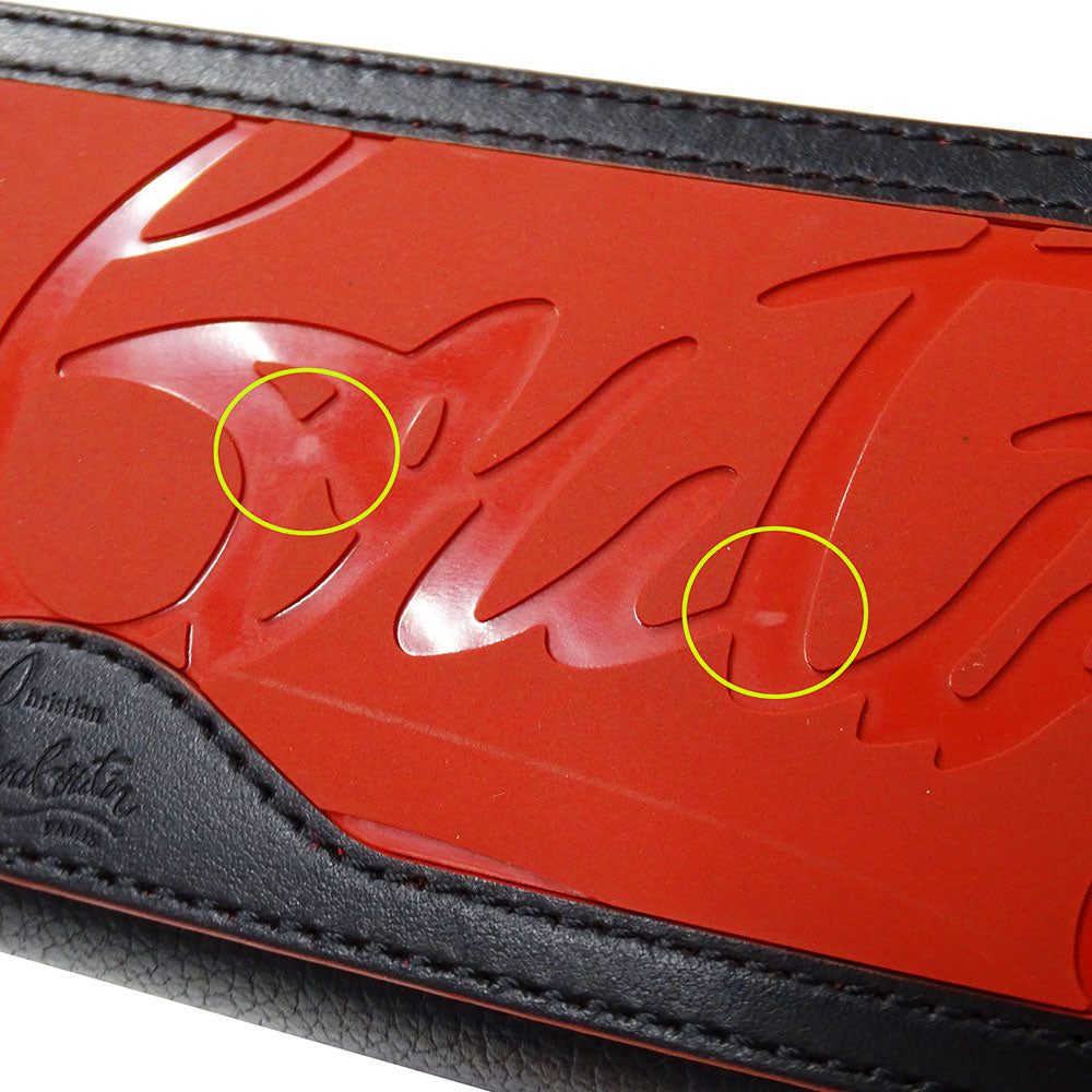 Christian Louboutin クリスチャンルブタン カバタ ミニ 2wayバッグ ブラック レッド レザー レディース 【中古】