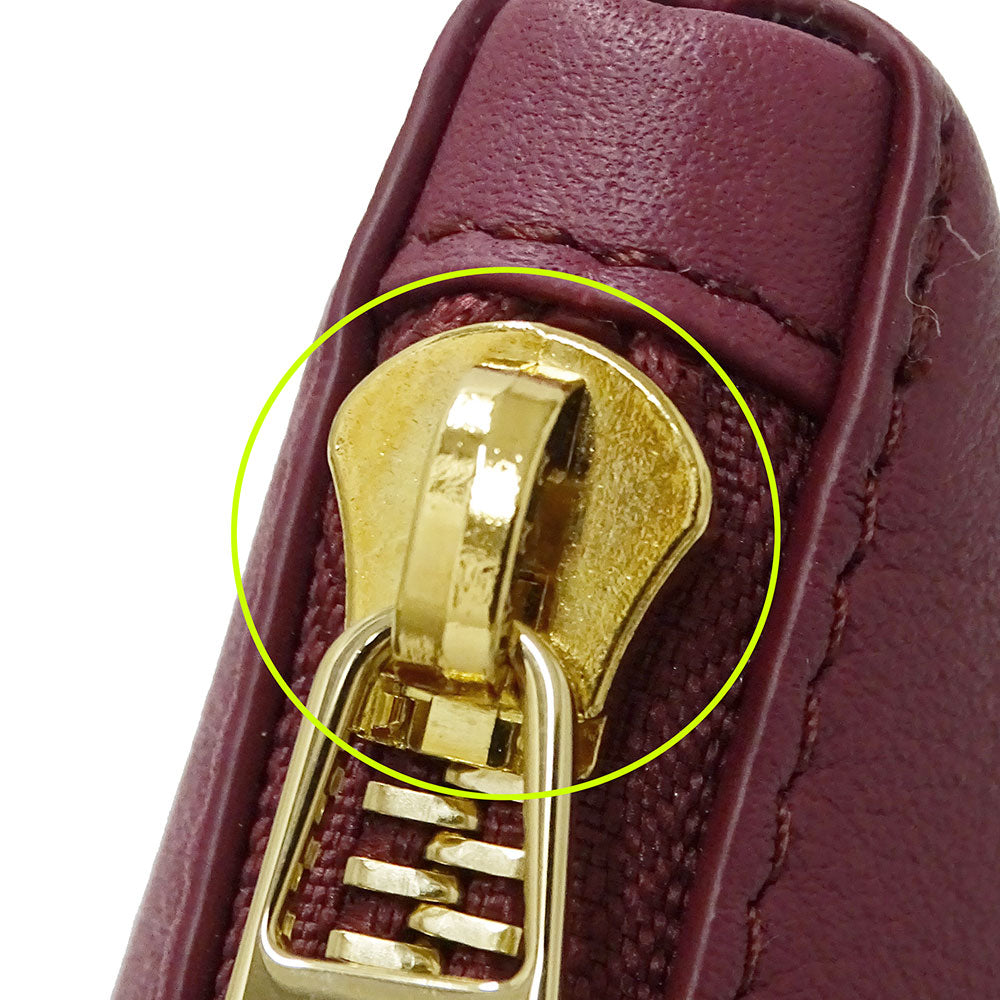 LOEWE ロエベ クラッチ・セカンドバッグ ボルドー レザー レディース 【中古】