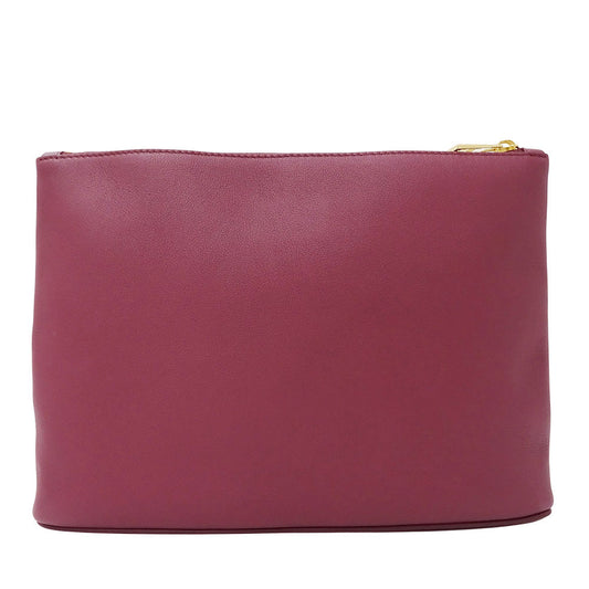 LOEWE ロエベ クラッチ・セカンドバッグ ボルドー レザー レディース 【中古】