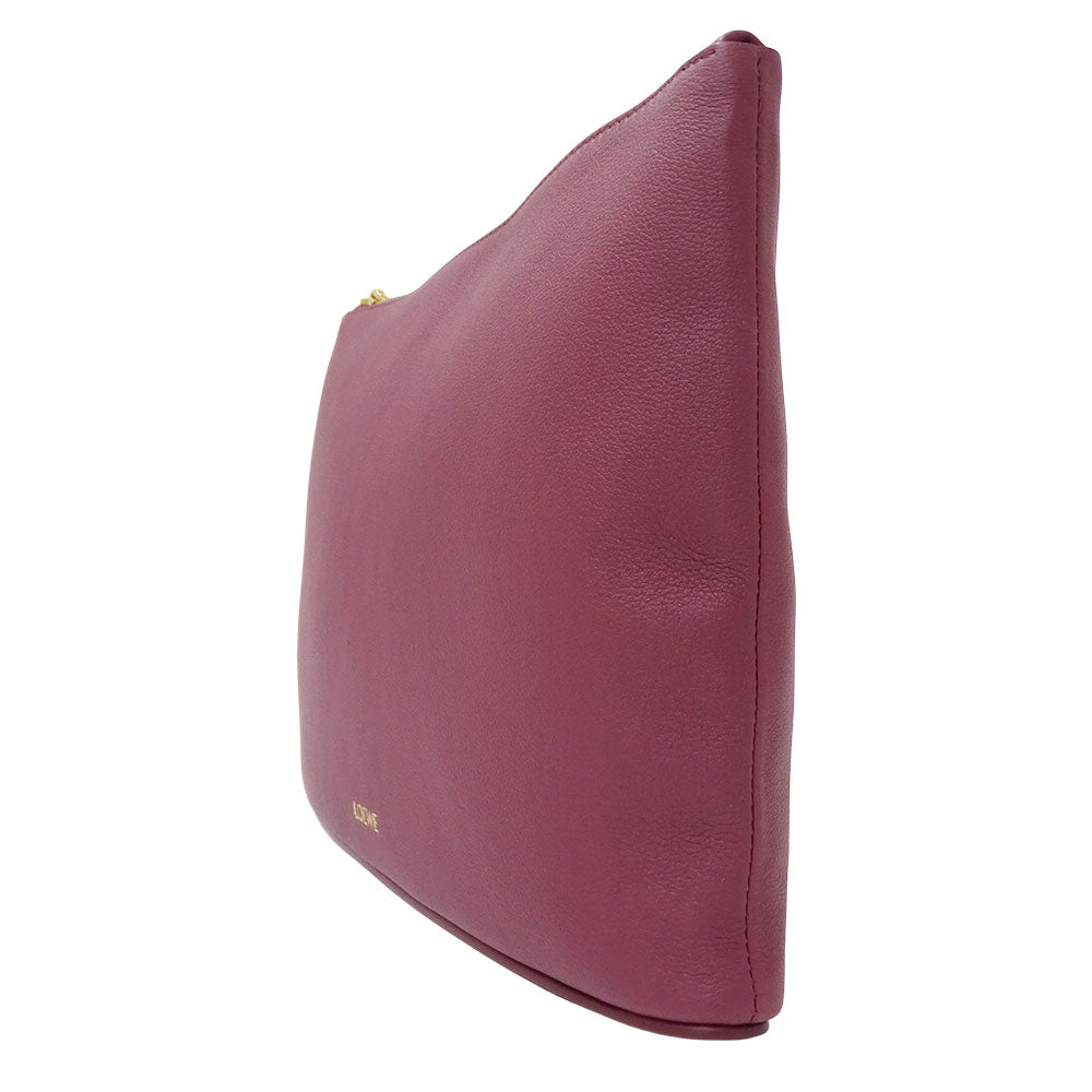 LOEWE ロエベ クラッチ・セカンドバッグ ボルドー レザー レディース 【中古】