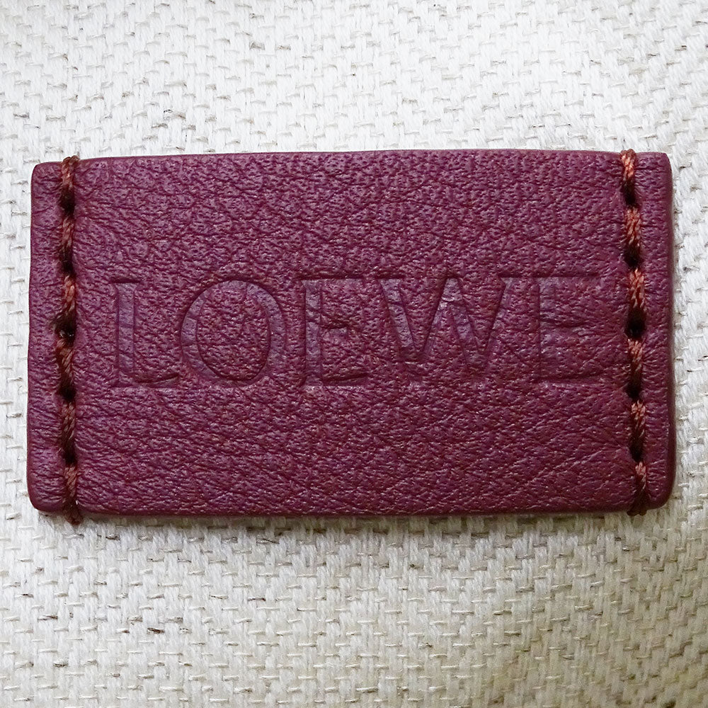 LOEWE ロエベ クラッチ・セカンドバッグ ボルドー レザー レディース 【中古】
