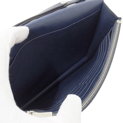 CELINE セリーヌ ショルダーバッグ ネイビー ボルドー レザー レディース 【中古】