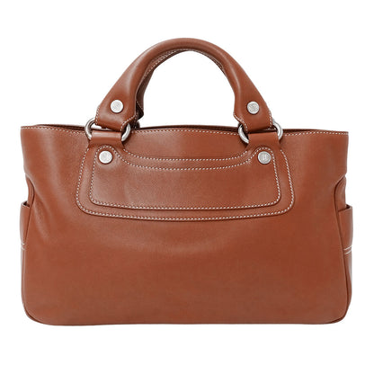 CELINE セリーヌ ブギーバッグ ハンドバッグ ブラウン レザー レディース 【中古】