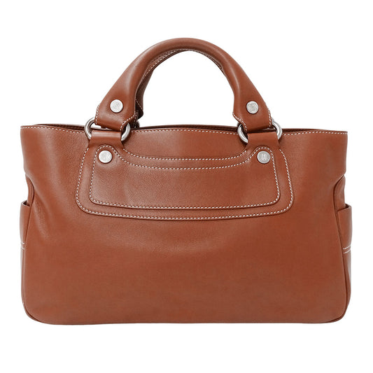 CELINE セリーヌ ブギーバッグ ハンドバッグ ブラウン レザー レディース 【中古】