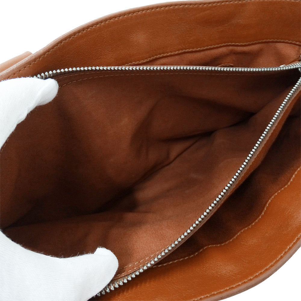 CELINE セリーヌ ブギーバッグ ハンドバッグ ブラウン レザー レディース 【中古】