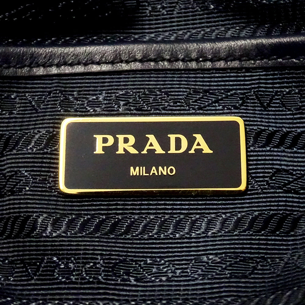 PRADA プラダ 2wayバッグ ネイビー ナイロン レディース 【中古】