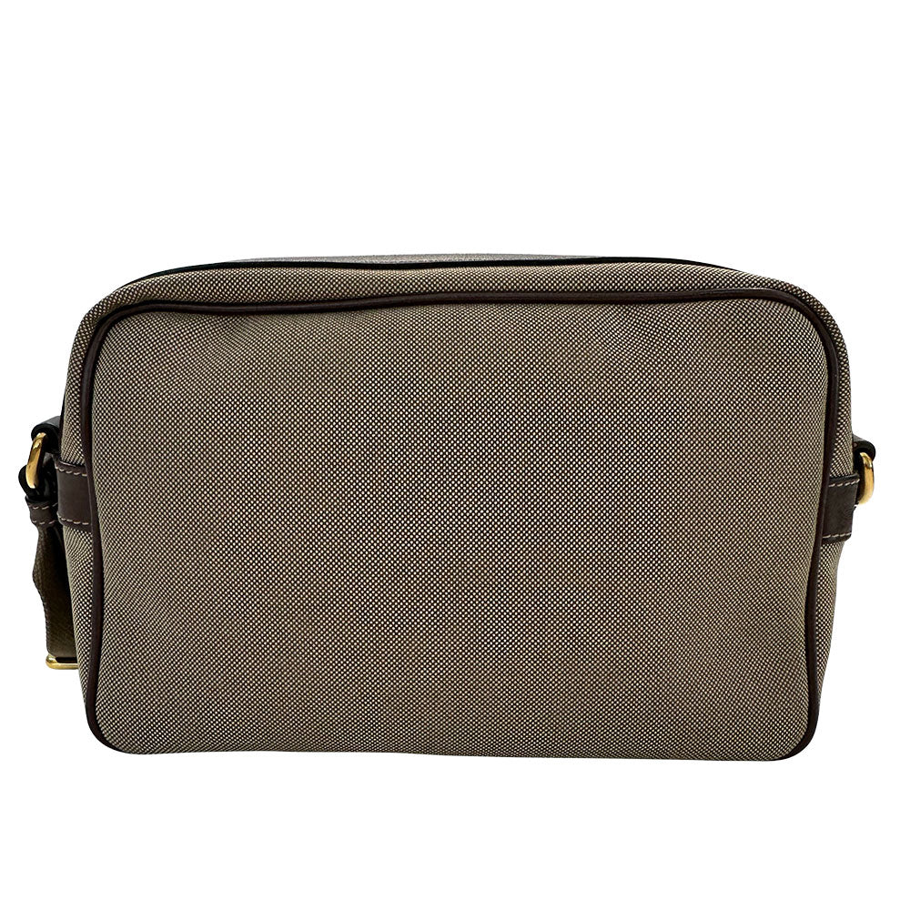 PRADA プラダ ショルダーバッグ ロゴジャガード ベージュ ブラウン 1BH089 ナイロン レディース 【中古】