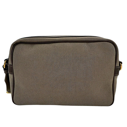 PRADA プラダ ショルダーバッグ ロゴジャガード ベージュ ブラウン 1BH089 ナイロン レディース 【中古】