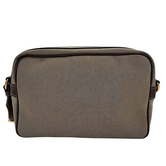 PRADA プラダ ショルダーバッグ ロゴジャガード ベージュ ブラウン 1BH089 ナイロン レディース 【中古】