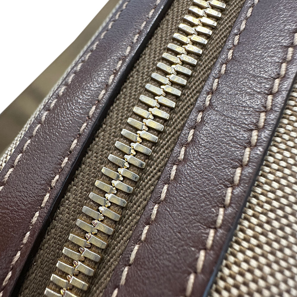 PRADA プラダ ショルダーバッグ ロゴジャガード ベージュ ブラウン 1BH089 ナイロン レディース 【中古】