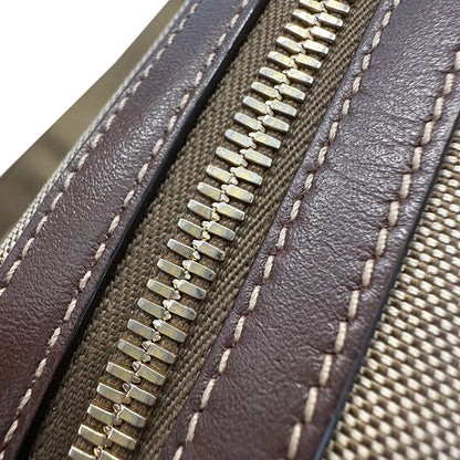 PRADA プラダ ショルダーバッグ ロゴジャガード ベージュ ブラウン 1BH089 ナイロン レディース 【中古】