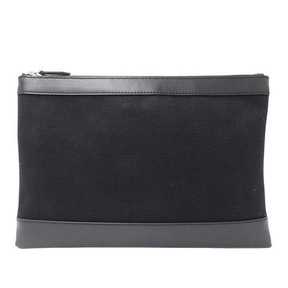 BALENCIAGA バレンシアガ ネイビークリップM クラッチ・セカンドバッグ ブラック 373834 キャンバス レディース メンズ 【中古】