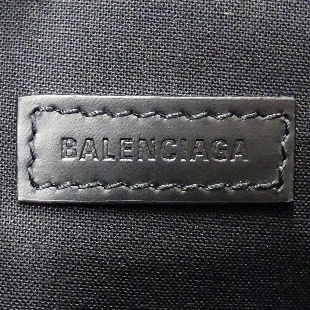 BALENCIAGA バレンシアガ ネイビークリップM クラッチ・セカンドバッグ ブラック 373834 キャンバス レディース メンズ 【中古】