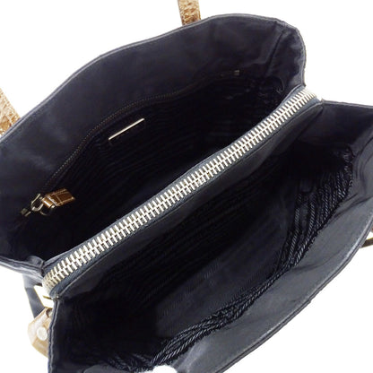 PRADA プラダ トートバッグ ブラック ナイロン レディース 【中古】