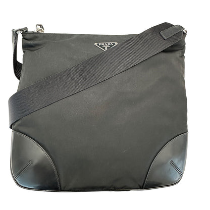 PRADA プラダ ショルダーバッグ ブラック ナイロン メンズ 【中古】